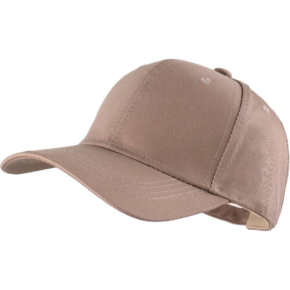 Unisex Structured Coffee Baseball Cap Cotton Fits Washed Denim Adjustable Hat